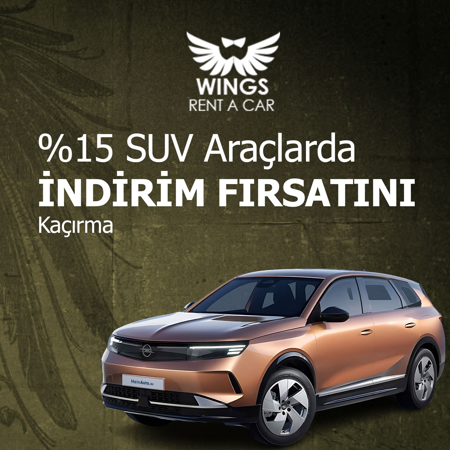 %15 SUV Araçlarımızda İndirim Fırsatını Kaçırma